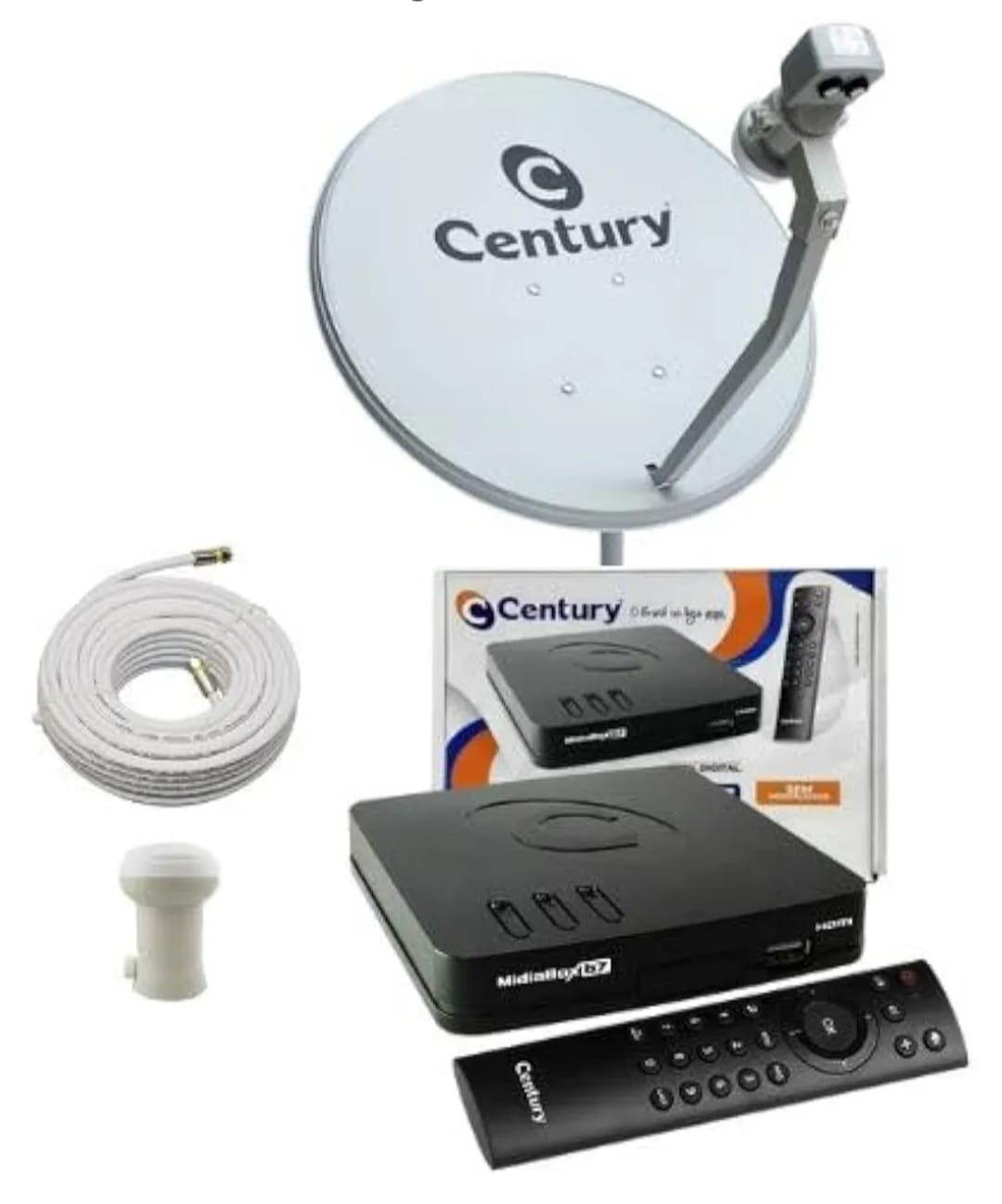 Kit Antena Parabólica c/Receptor Digital Century Midiabox B7 Sat Hd Regional

#LTKbrasil