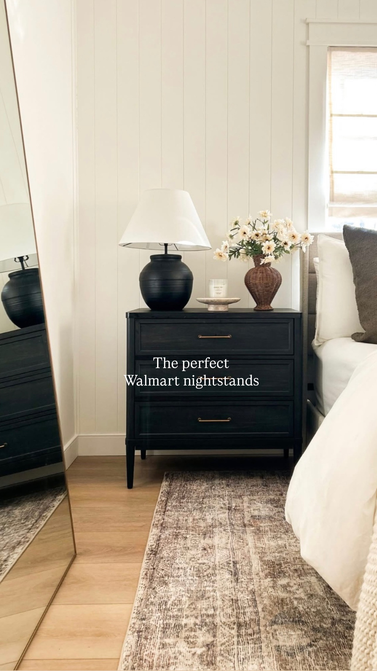I took a chance on these Walmart nightstands and I’m so impressed! 🤯 

They are oversized with plenty of storage and they’re giving designer vibes for less. I did change out the original hardware to these beautiful antique brass amazon pulls, which really elevated the look of them. 

Not to mention, the price is unreal! 

Walmart nightstands, affordable nightstands, bedroom inspo, bedding 

#LTKFindsUnder100 #LTKStyleTip #LTKHome