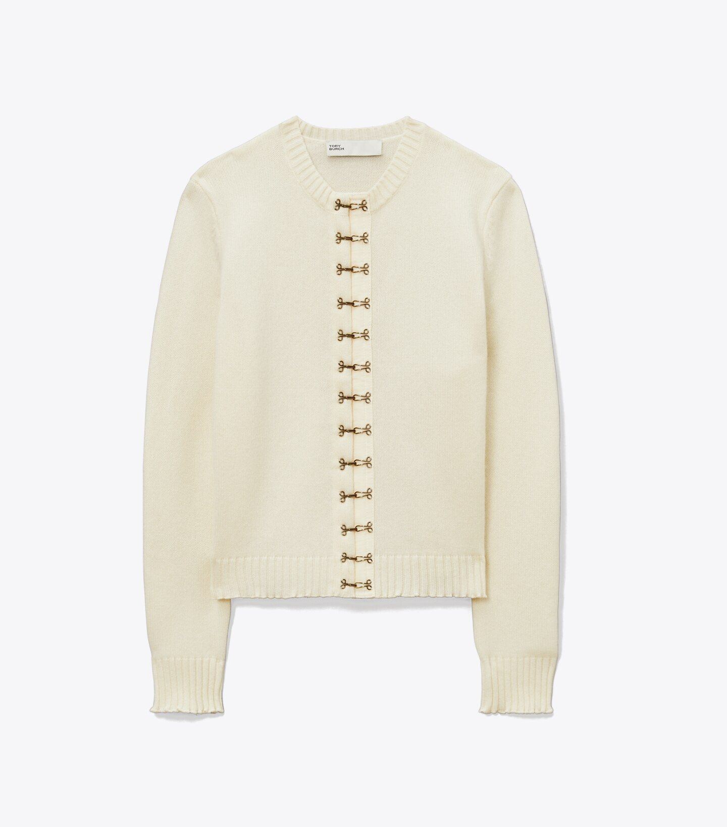 HOOK-AND-EYE CASHMERE CARDIGAN | Tory Burch (US)
