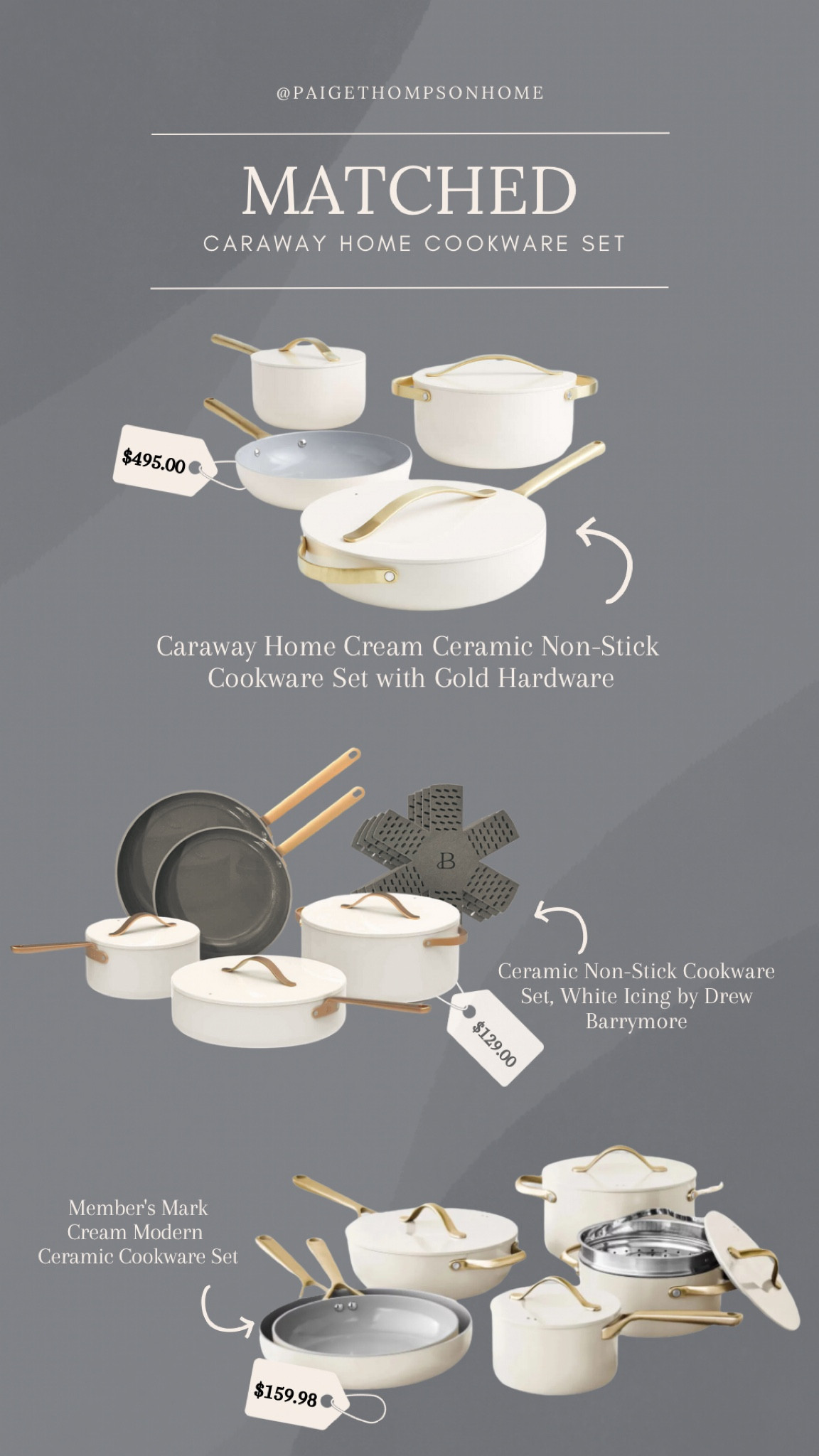 MATCHED// Caraway Home Cookware Set

Look for Less
Designer Dupe
Kitchen 
Cooking
Cookware
Pot and Pans

#LTKsalealert #LTKhome