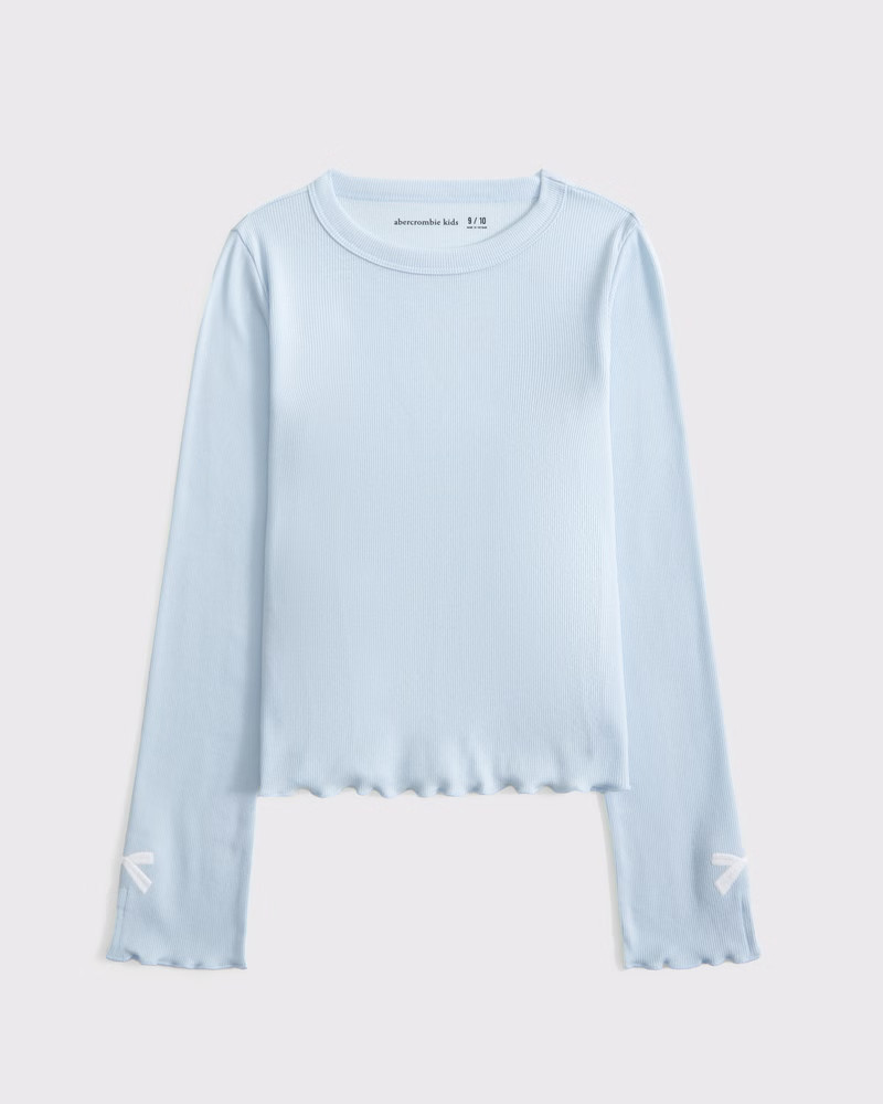 girls long-sleeve bow tee | girls new arrivals | Abercrombie.com | Abercrombie & Fitch (US)