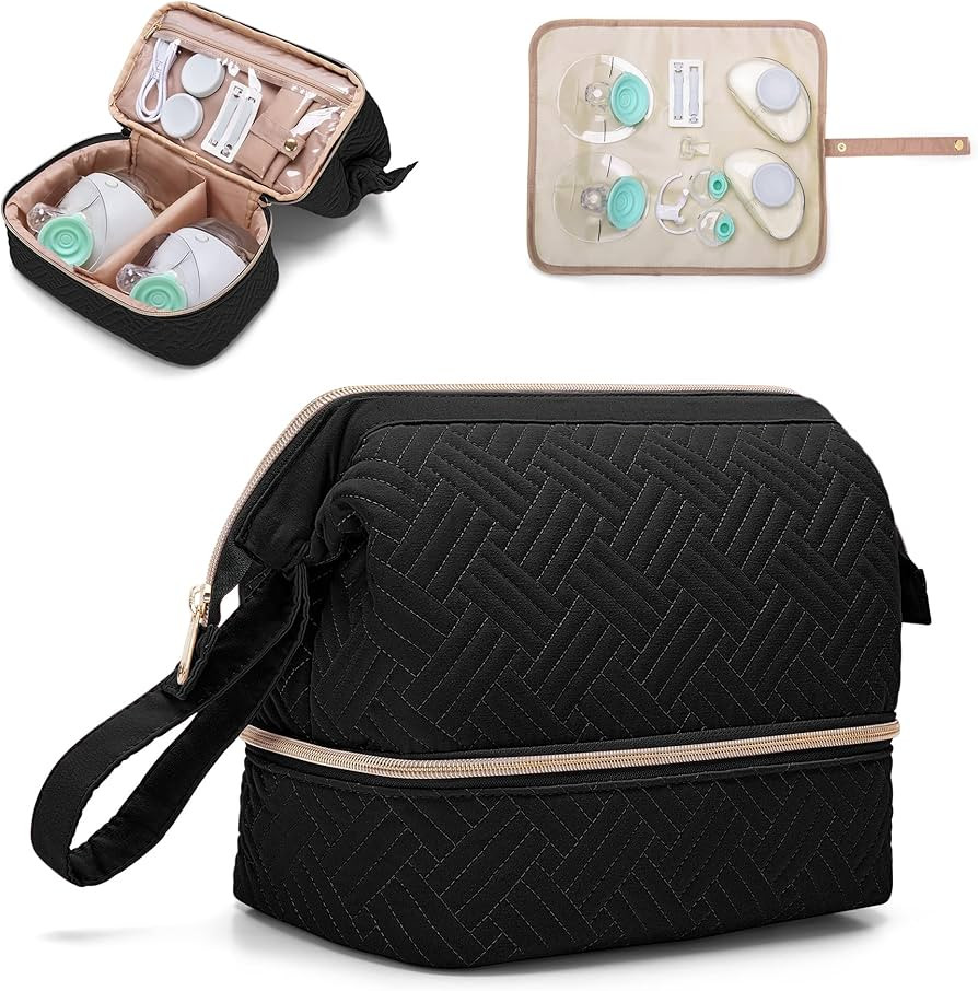 Fasrom Wearable Breast Pump Bag Compatible with Willow, Elvie Pumps and Medela Pump in Style, Dou... | Amazon (US)