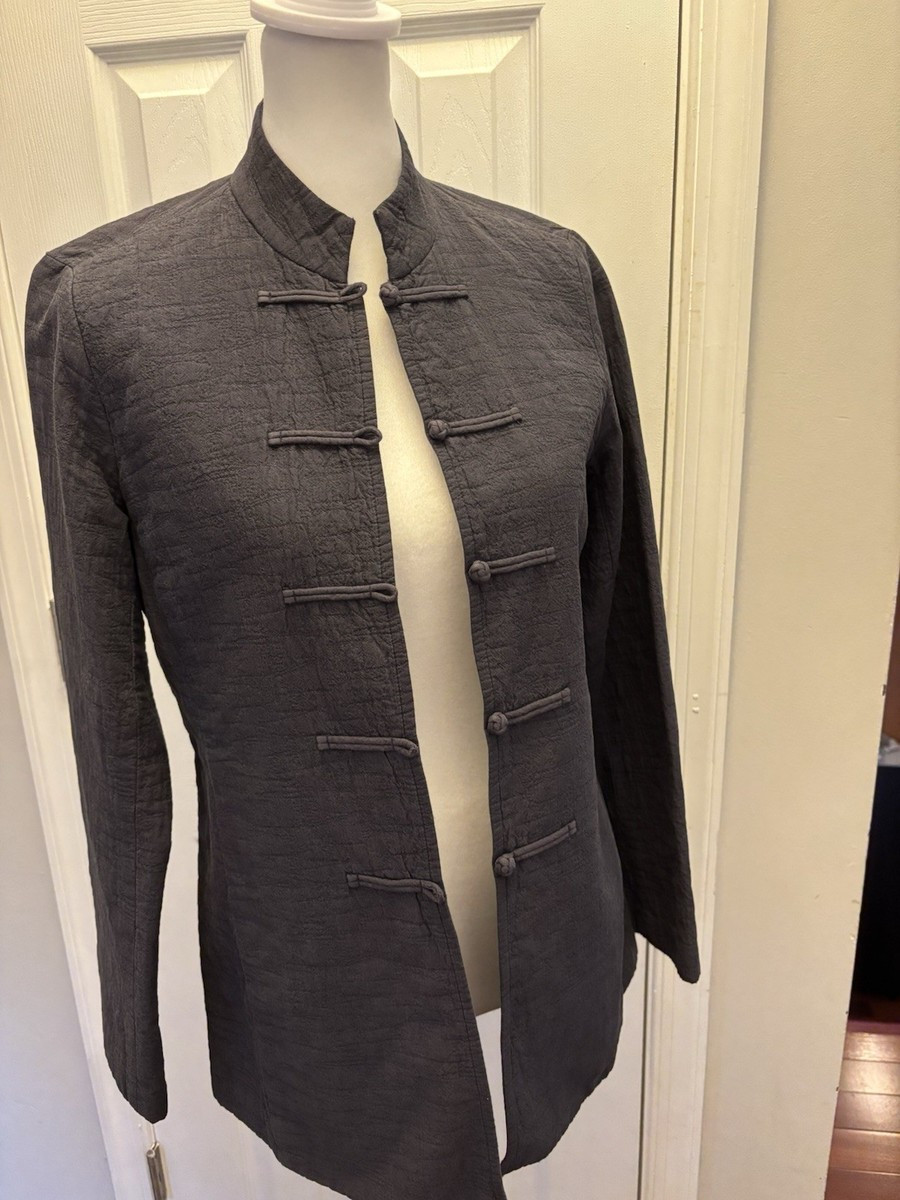 Eileen Fisher Petites PP Frog Closure Tencel Blend Jacket | eBay US