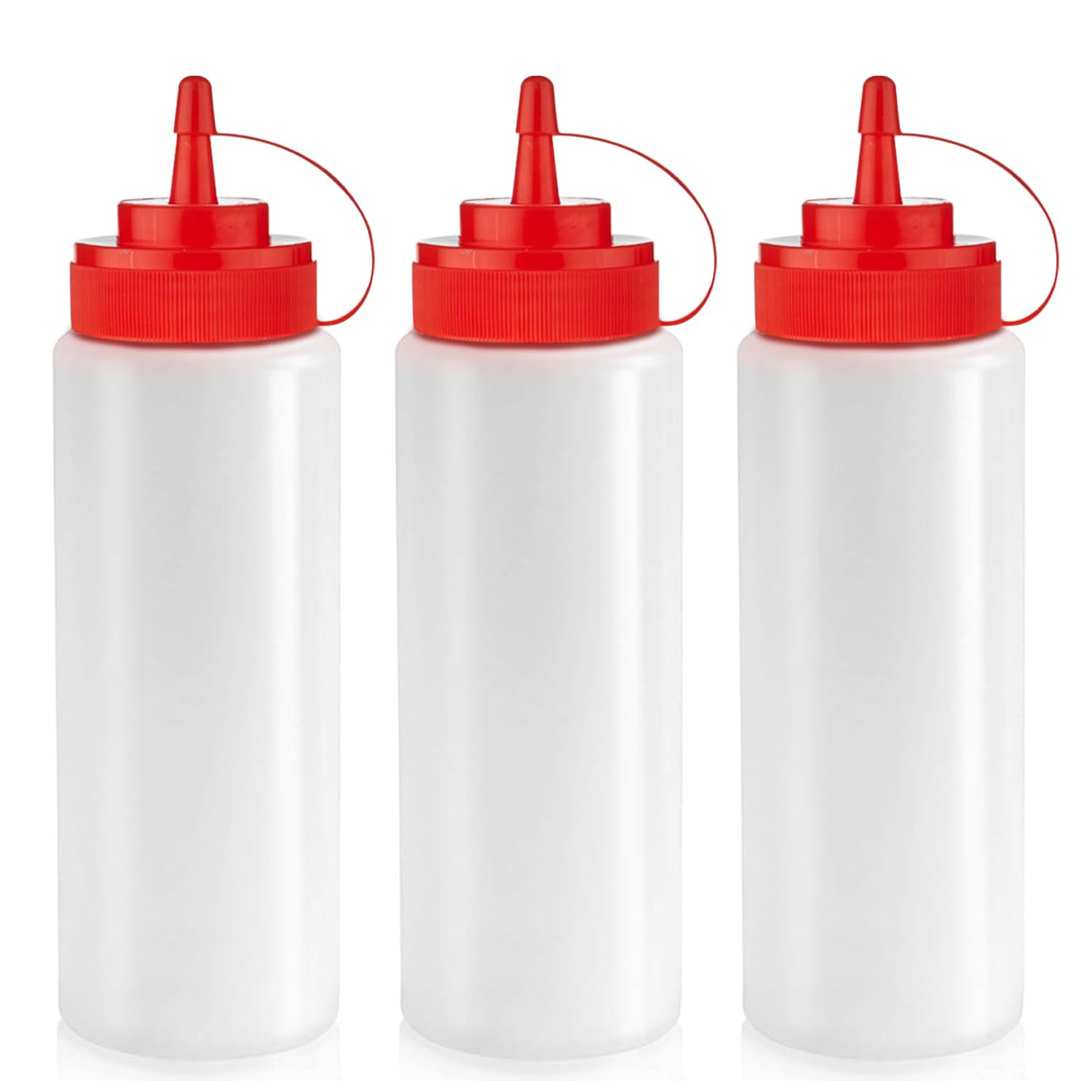 Norcalway 12 oz Condiment Squeeze Bottles for Sauces - Leak Proof Oil, Syrup, Dressing Squirt Bot... | Amazon (US)
