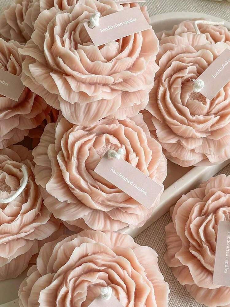 1 Peça Molde De Silicone De Vela Perfumada De Peônia Para Velas Perfumadas Realistas 3D, Pedras Aromáticas De Gesso, Artesanato Em Resina E Artesanato DIY - Adequado Para Decoração Doméstica, Presentes Do Dia Das Mães, Presentes De Festa E Decoração De Ambiente De Festa | SHEIN