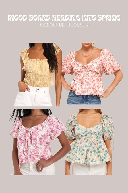 Colorful blouses for spring! 🌻