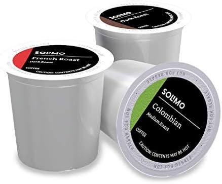 Amazon Brand - 100 Ct. Solimo Variety Pack Medium and Dark Roast Coffee Pods (Colombian, Dark, Fr... | Amazon (US)