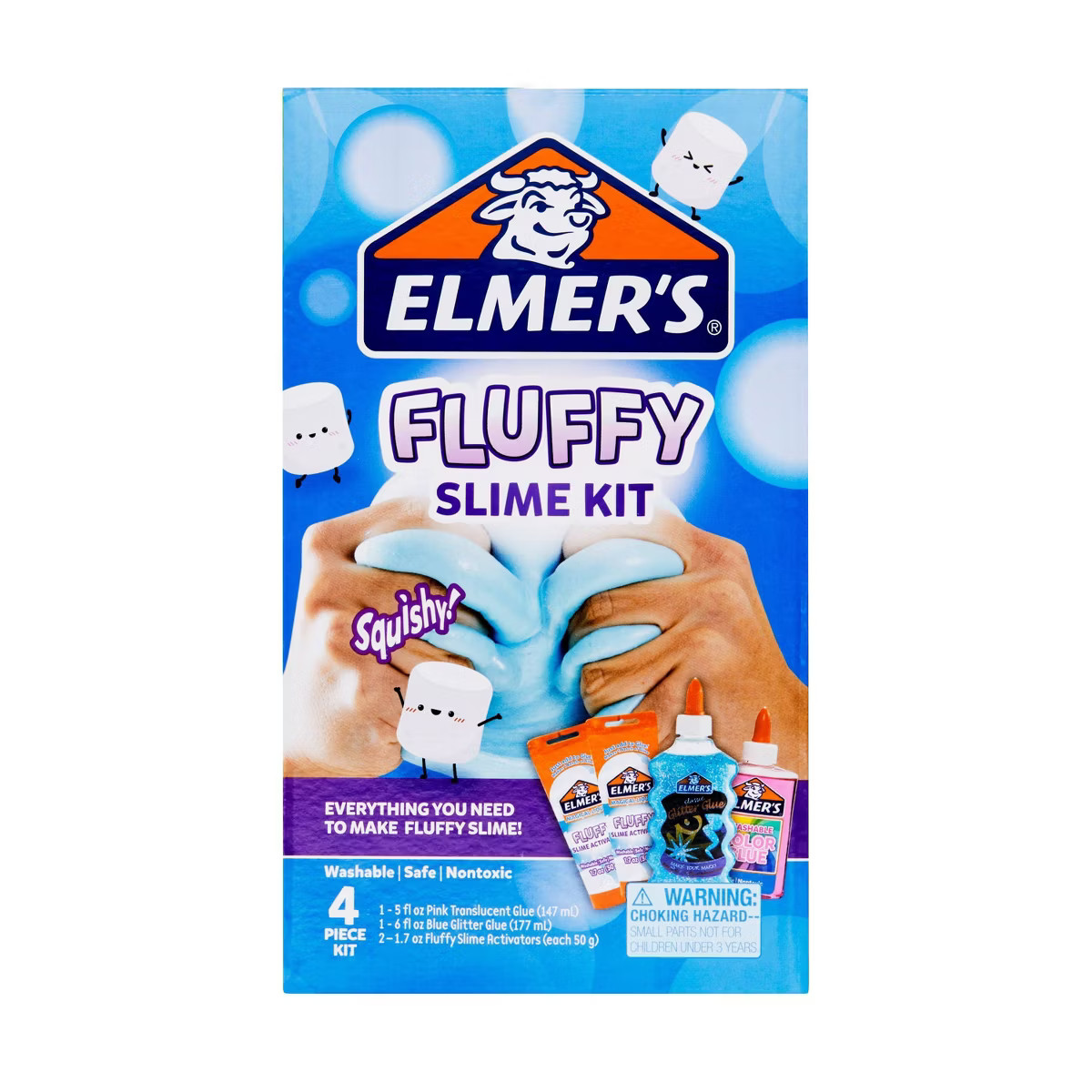 Elmer's 4pc Fluffy Slime Kit: Creative Thinking, No Choking Hazard, Ages 3+, Includes Instruction... | Target