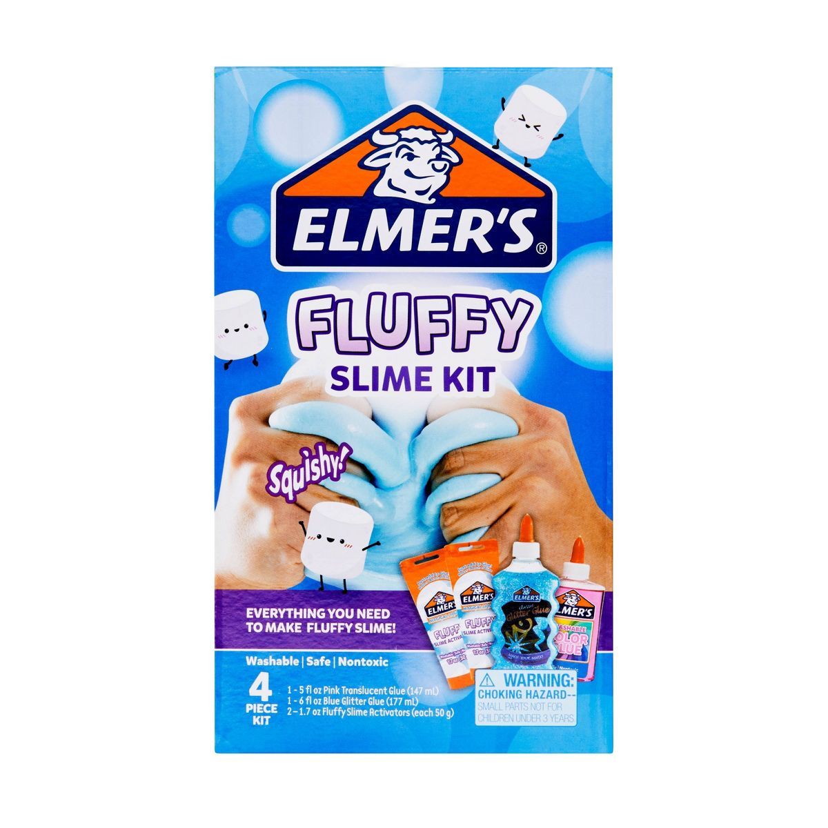 Elmer's 4pc Fluffy Slime Kit | Target