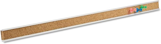 Quartet Bulletin Bar Pin Strip Cork Board 48" x 1", For Classroom, Office, Cubicle, Aluminum Fram... | Amazon (US)