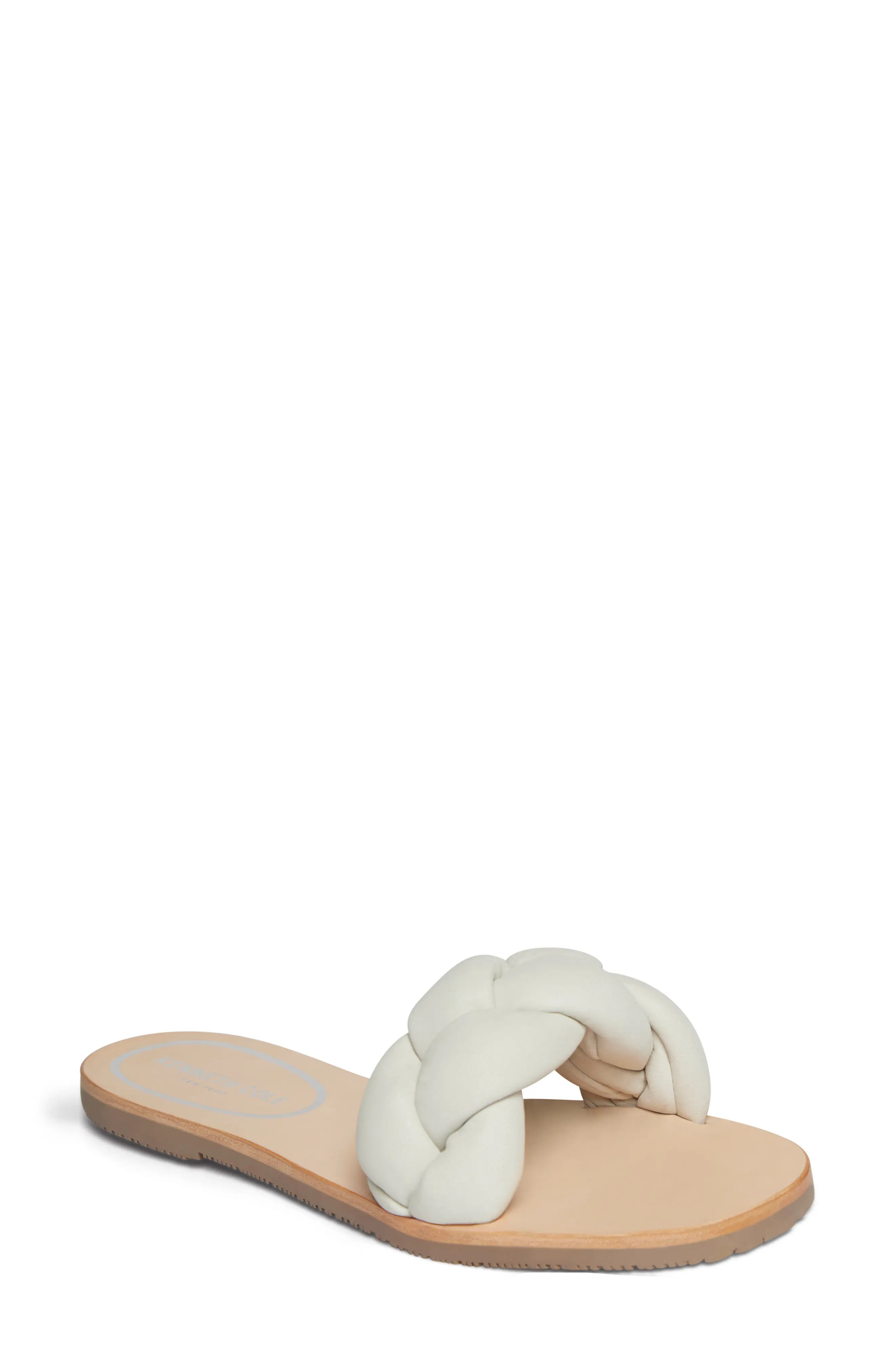Kenneth Cole Nellie Braid Slide Sandal in White at Nordstrom, Size 8 | Nordstrom