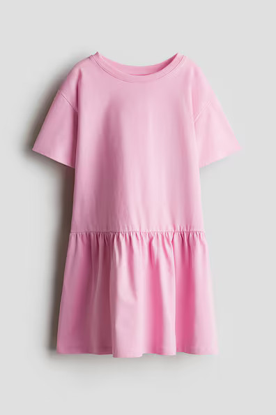 H & M - Cotton Jersey Dress - Pink | H&M (US + CA)