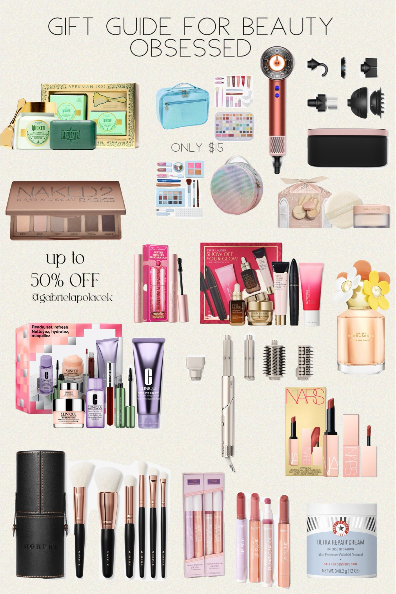 Last minute gifts from Ulta Beauty up to 50% off ! Christmas gift guide for a beauty lover | make up obsessed 

Shark FlexStyle Air Styling & Drying System | Beauty Box: Happy Hues | JoyBright Beauty Box: Disco Dreams | First Aid Beauty Ultra Repair Cream | Dyson Limited Edition Supersonic Nural Hair Dryer in Strawberry Bronze | Estee Lauder Show Off Your Glow Skincare Set | Laura Mercier Divinely Flawless Translucent Loose
Setting Powder & Puff Set | Too Faced Limited Edition Better Than Sex Mascara Duo | NARS Afterglow Lipstick & Mini Liquid
Blush Duo | Tarte Best Of Maracuja Juicy Lips Set | Clinique Ready, Set, Refresh Skincare + Makeup Beauty Gift Set | Urban Decay Cosmetics Naked2 Basics Matte Neutral Eyeshadow Palette | Morphe Rosé Away 6-Piece Travel Brush Set | Marc Jacobs Daisy Ever So Fresh Eau de Parfum | Beekman 1802 x Wicked Wickedly
Beautiful Body Care Gift Set

#LTKFindsUnder50 #LTKBeauty #LTKGiftGuide