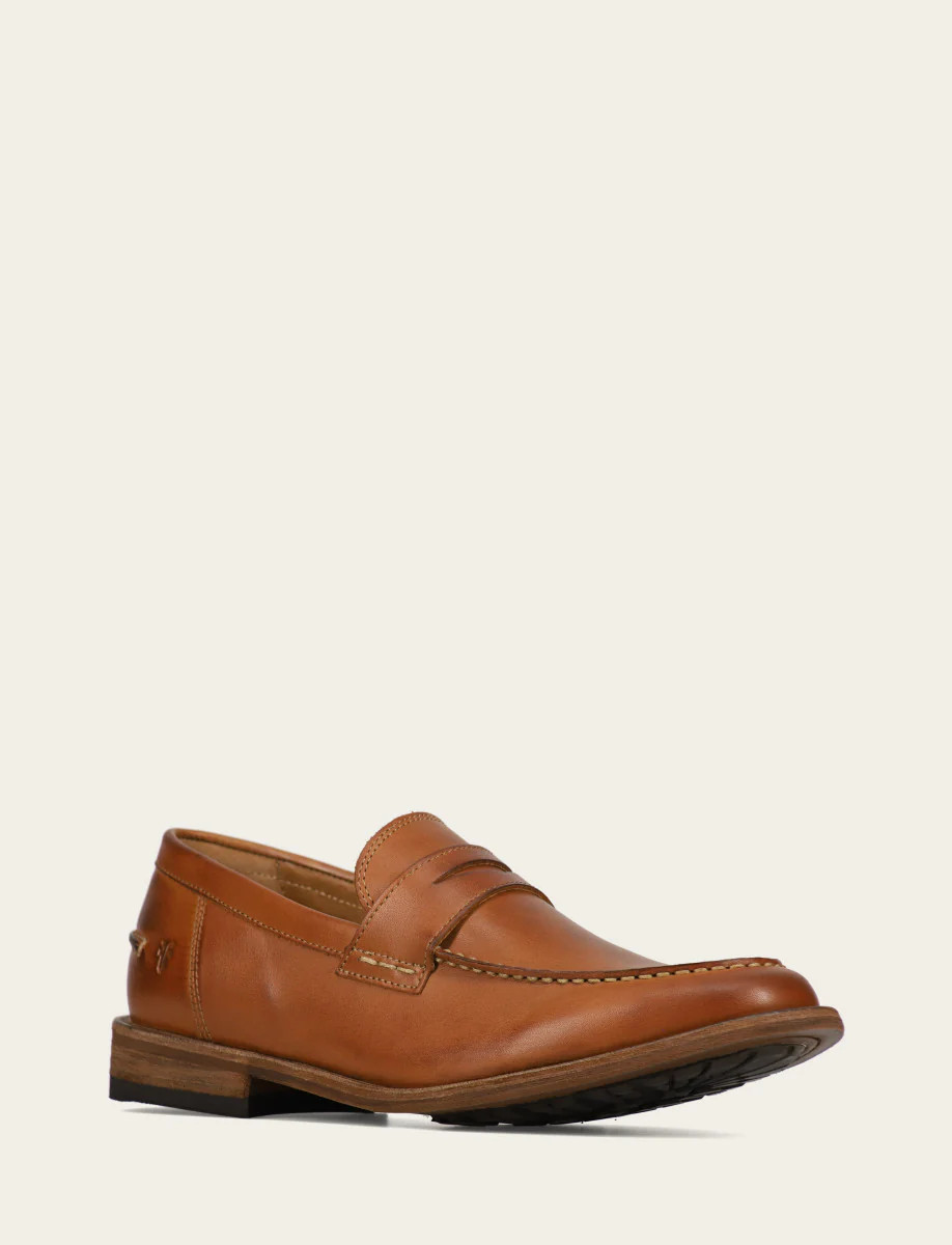 Men’s Caramel Leather Tyler Flex Penny Casual Leather Shoes | The Frye Company | FRYE