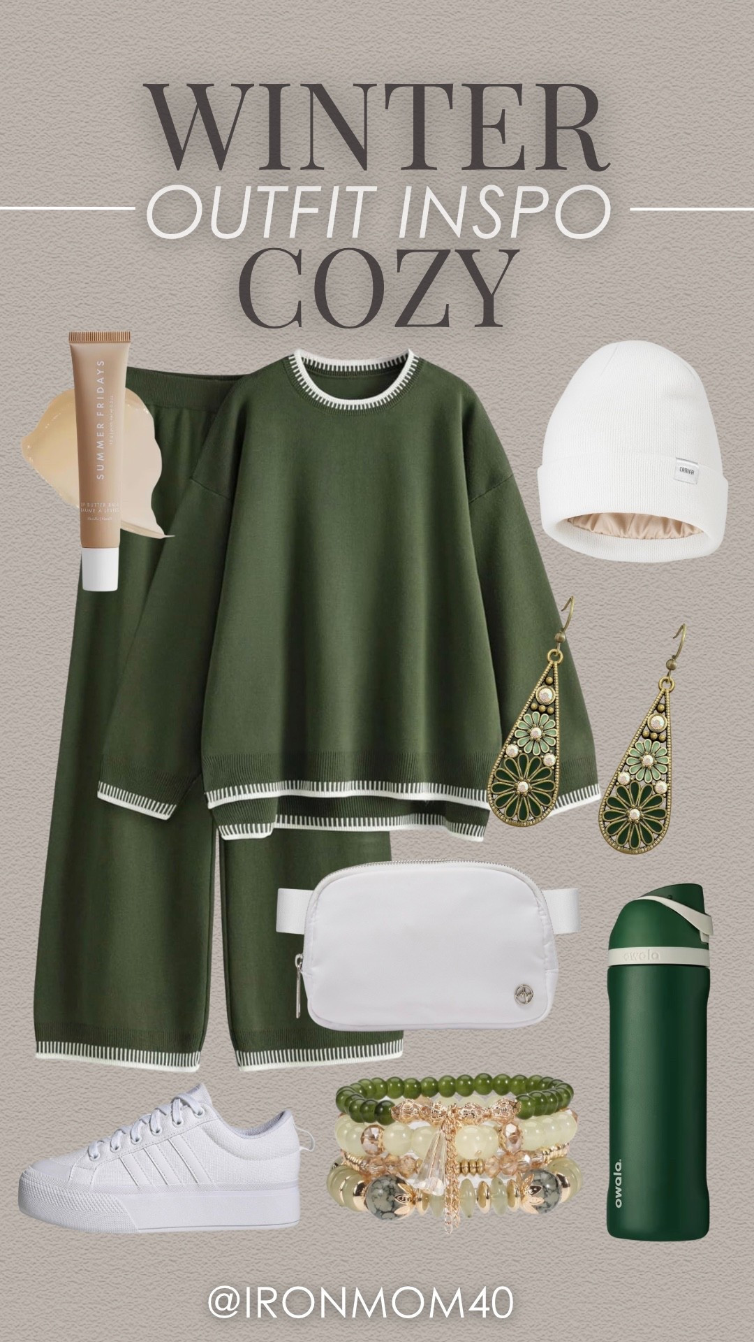 All-green outfit for winter. Keep warm with the beanie and cozy pants! 

#LTKMidsize #LTKFindsUnder50 #LTKootd