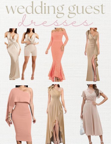 Amazon Wedding guest dresses, Spring dresses, formal dresses, blush pink dress, coral dress, champagne dress, plus size wedding guest dresses 

#LTKplussize #LTKSeasonal