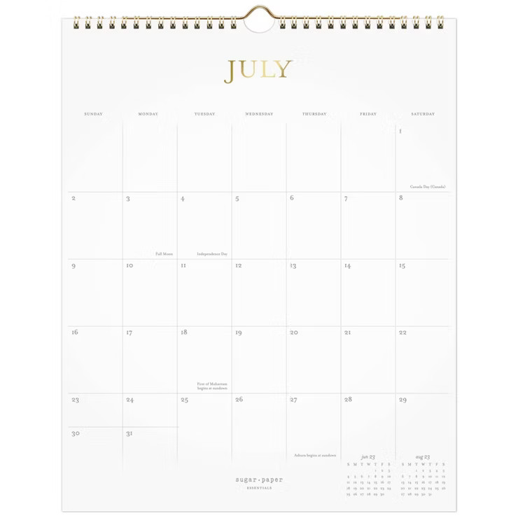 Sugar Paper Essentials 2023-24 Academic Vertical Wall Calendar 15"x12" | Target