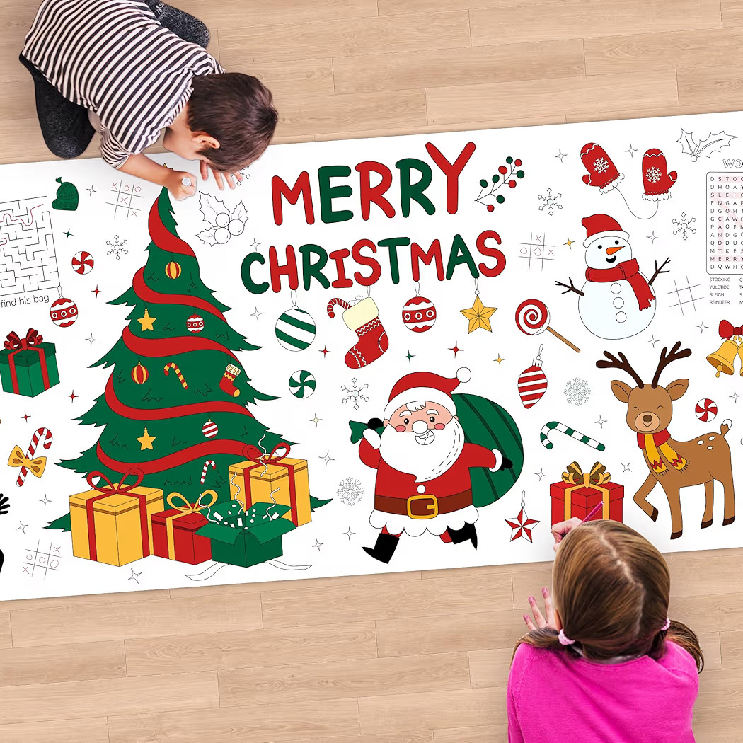 Amazon.com: Childom 1 Pack Christmas Coloring Tablecloth for Kids,Christmas Crafts for Kids,30 x ... | Amazon (US)