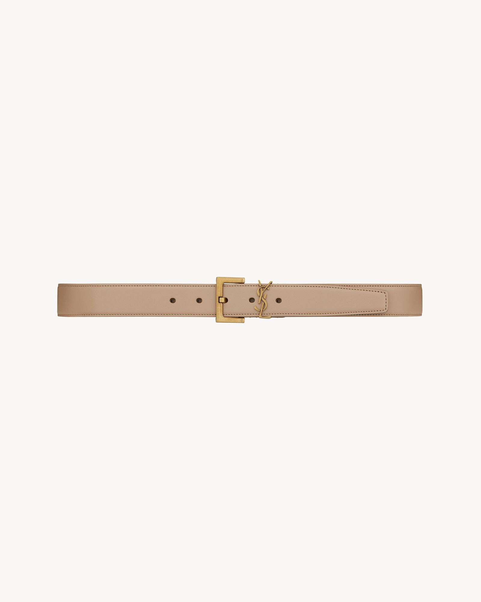 cassandre belt with square buckle in shiny box saint laurent leather | Saint Laurent Inc. (Global)