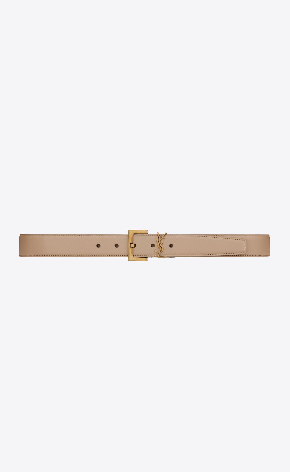 cassandre belt with square buckle in shiny box saint laurent leather | Saint Laurent Inc. (Global)