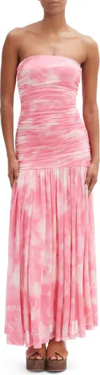 Solana Blurred Floral Drop Waist Mesh Maxi Dress | Nordstrom