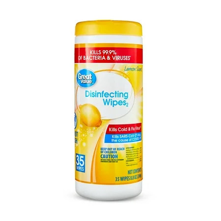 Great Value Disinfecting Wipes Lemon Scent 35 Count | Walmart (US)