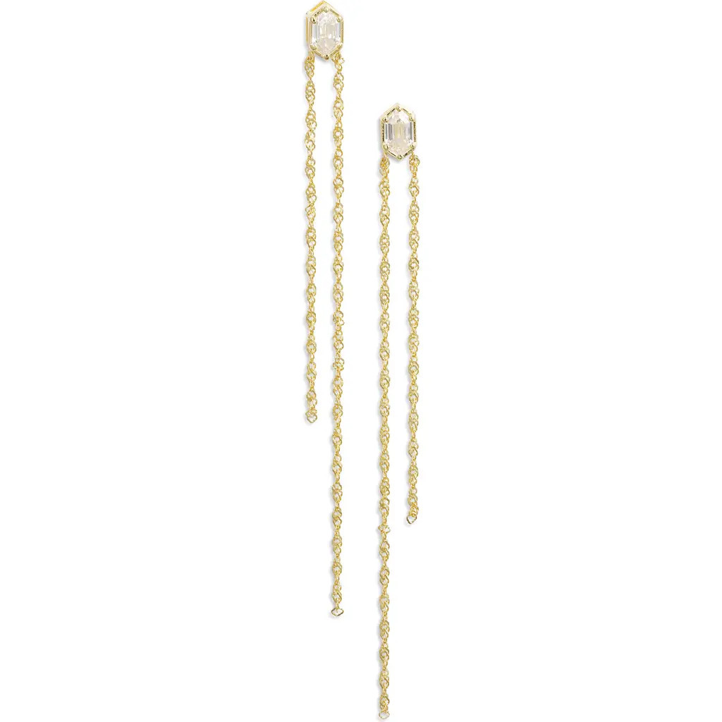 Argento Vivo Sterling Silver Singapore Chain Fringe Drop Earrings in Gold at Nordstrom | Nordstrom