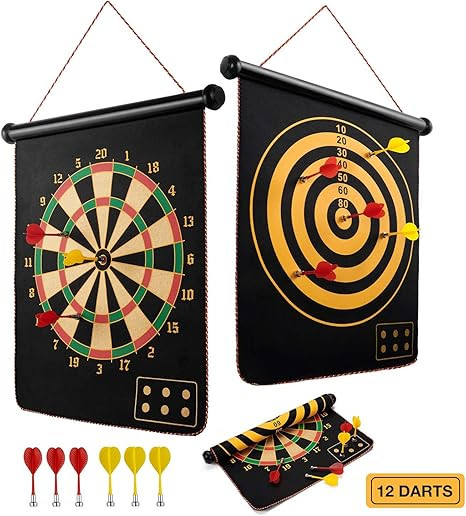 BATURU Magnetic Dart Board with 12PCS Magnetic Darts, Dart Board Games for Kids Age 4-8 8-12, Kid... | Amazon (US)