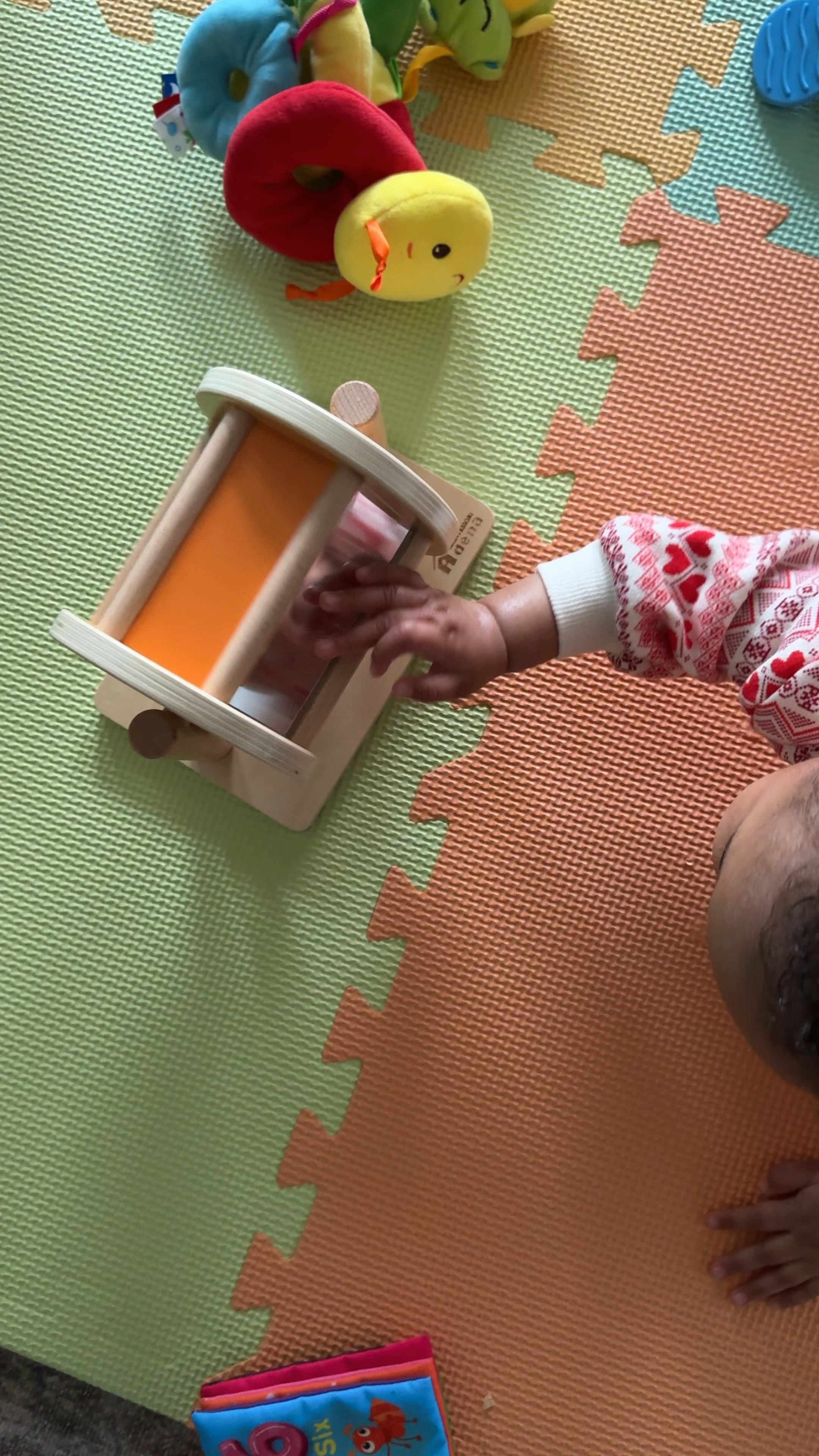 We are trying our best to stick to no screen time for our baby. So I decided to order this toy, she is currently 5.5 months and loves it!! The rattle keeps her engaged 🤩

#LTKBaby #LTKFamily #LTKKids