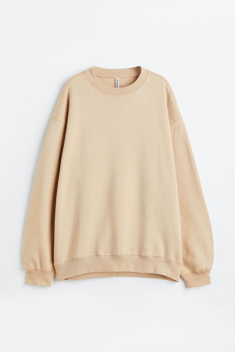 H & M - Oversized Sweatshirt - Beige | H&M (US + CA)