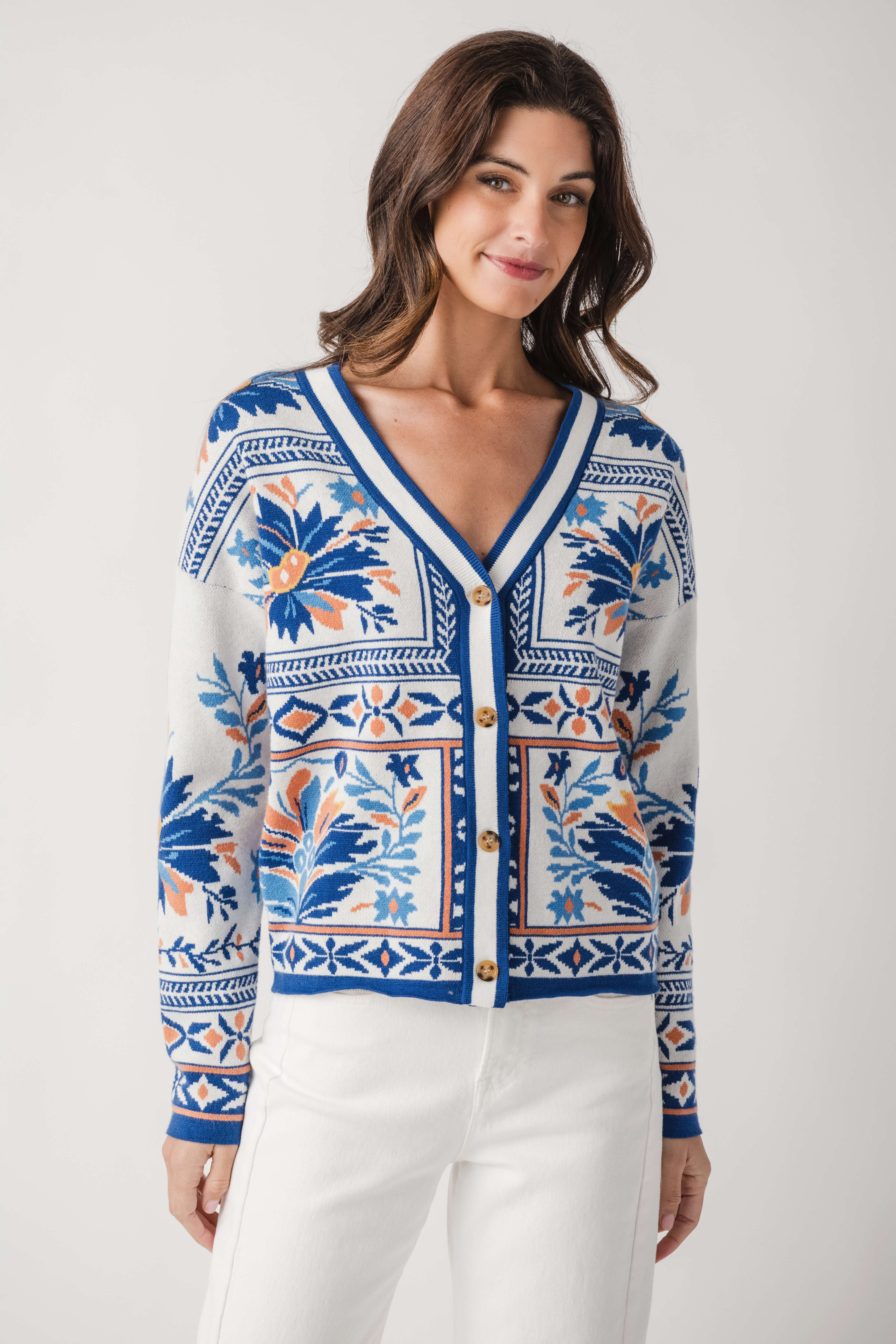 Fate Printed Floral Cardigan | Social Threads
