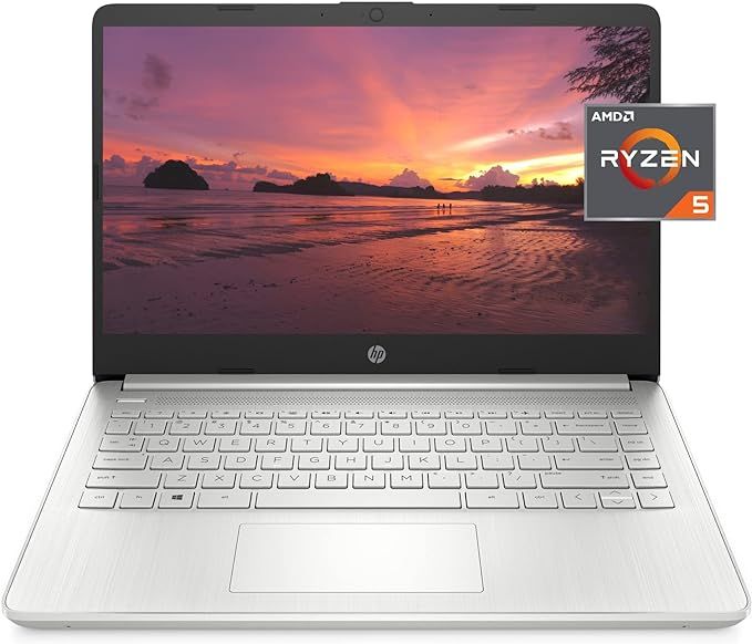 HP 14 Laptop, AMD Ryzen 5 5500U, 8 GB RAM, 256 GB SSD Storage, 14-inch Full HD Display, Windows 1... | Amazon (US)