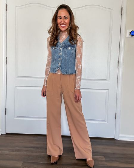 Western inspired outfit - denim vest over sheer white lace top 

Target fashion // lacy shirt // tan trousers // Amazon fashion // Abercrombie fashion // spring outfit 

#LTKfindsunder100 #LTKstyletip #LTKSeasonal