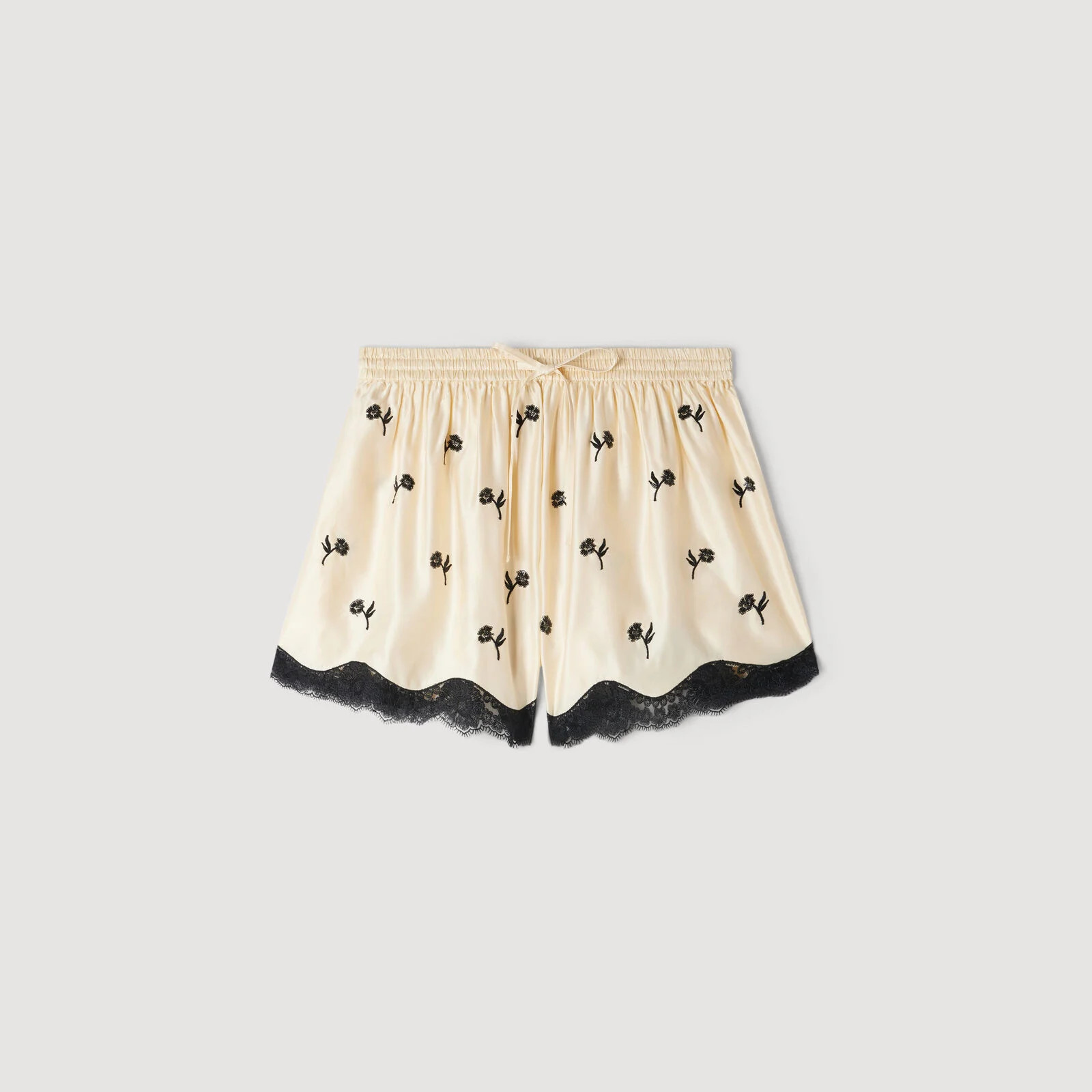 Floral embroidered shorts | Sandro US | Sandro-Paris US