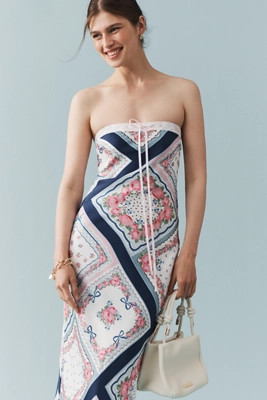 For Love & Lemons Daisy Mae Strapless Midi Slip Dress | Anthropologie (US)