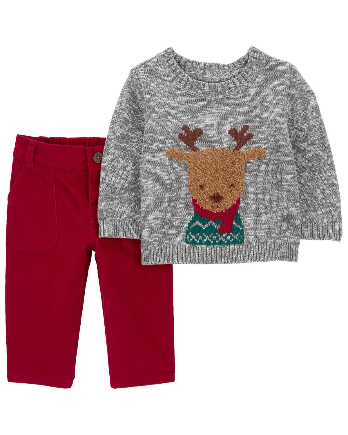 Baby 2-Piece Reindeer Sweater & Corduroy Pant Set - Carter's | Carter's | Carter's Inc