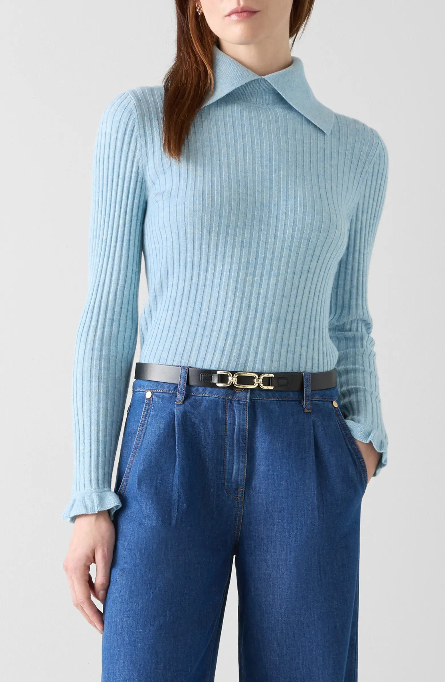 Cora Collared Rib Sweater | Nordstrom