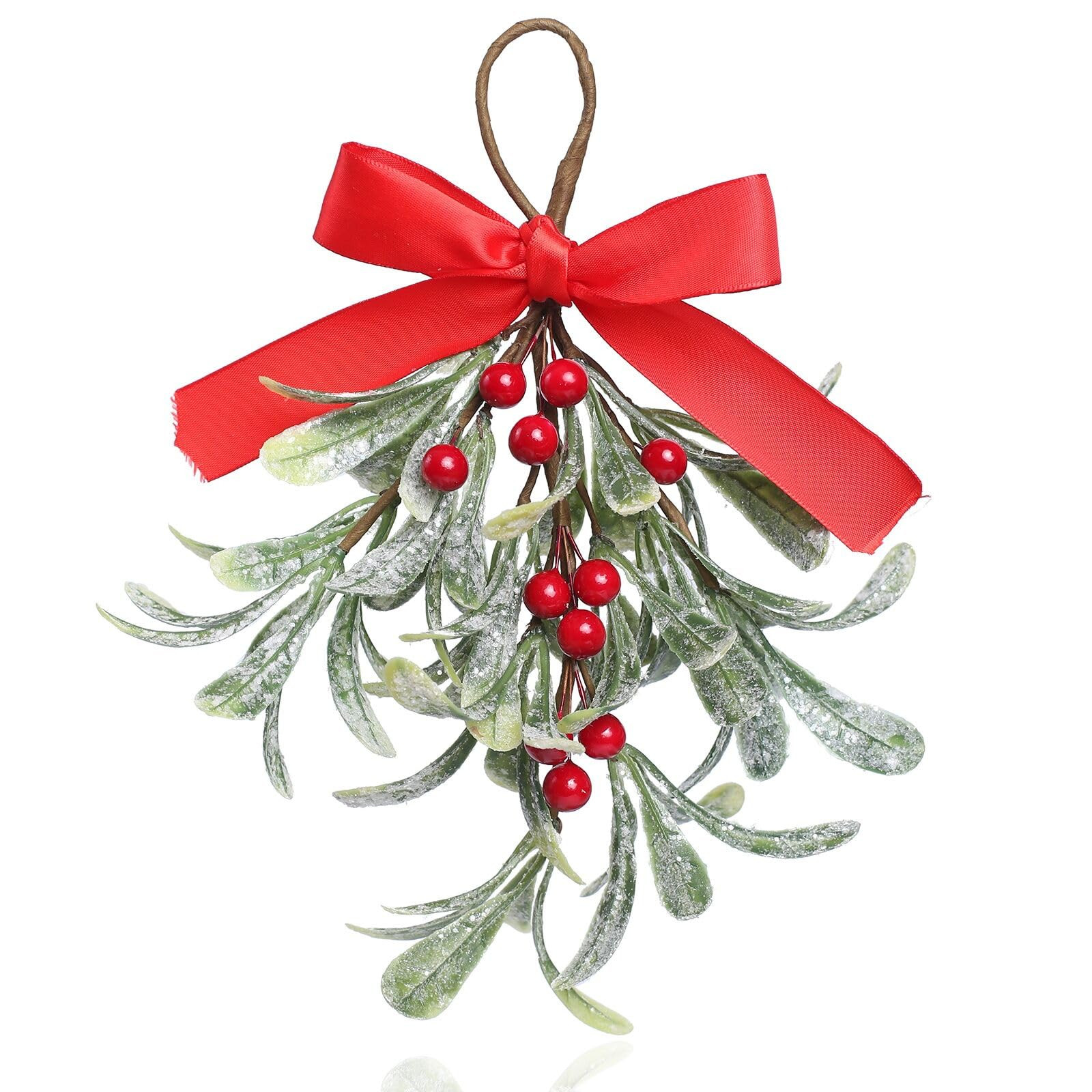 Mistletoe Christmas Decor, Artificial Mistletoe Frosted Mistletoe Decoration for Doorway Hanging ... | Amazon (US)