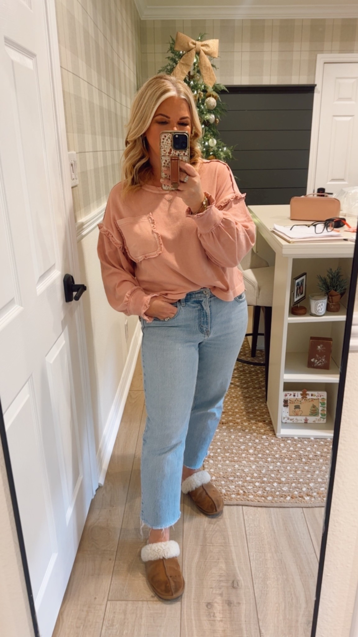 This long sleeve top is so fun! I love the ruffle detail. Comes in a few colors. I’m wearing a M🩷

#LTKHoliday #LTKSeasonal #LTKOver40