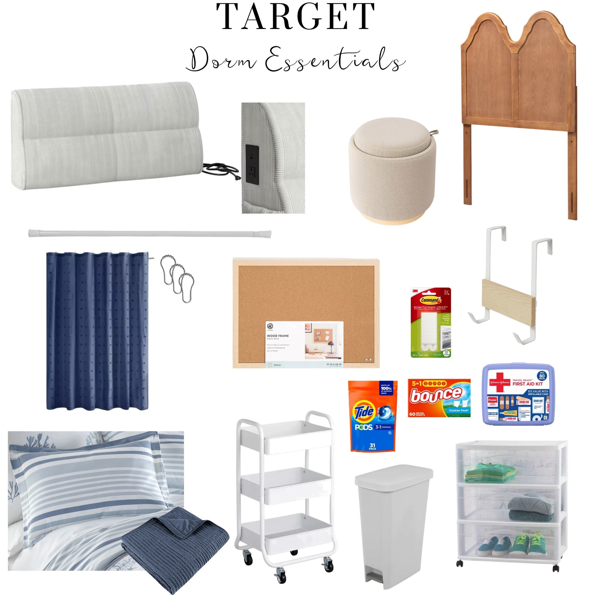 What I found at Target for my daughter’s college dorm. 

Headboard with catching station | ottoman with storage | closet curtain | rolling storage caddy

#LTKHome #LTKKids #LTKFamily