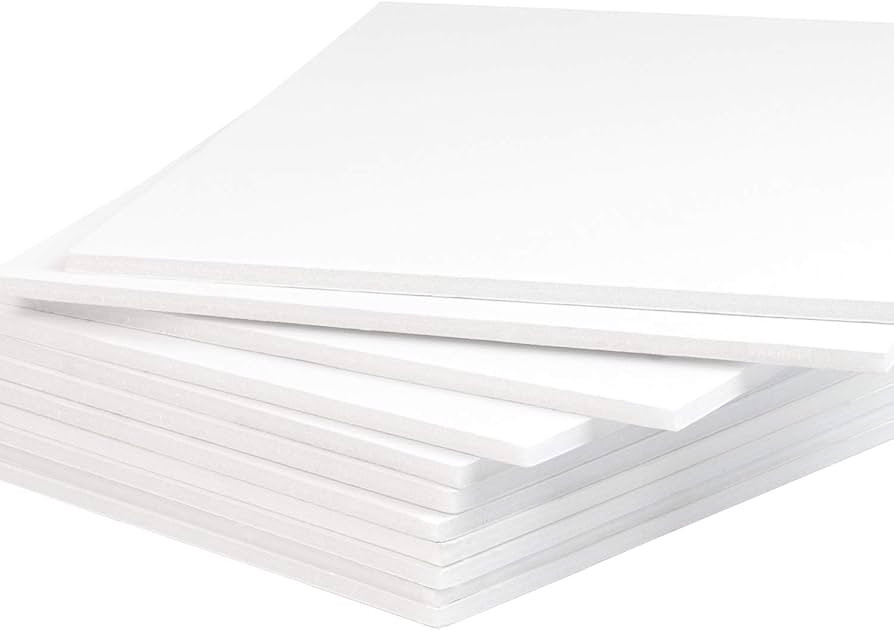 Mat Board Center, Pack of 10 Acid-Free Foam Boards, 11x14 inch White Foam Boards, 1/8" Thick | Amazon (US)
