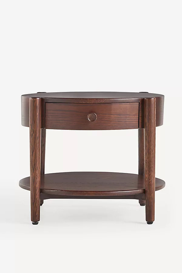 Roma Oak Round Side Table | Anthropologie (US)
