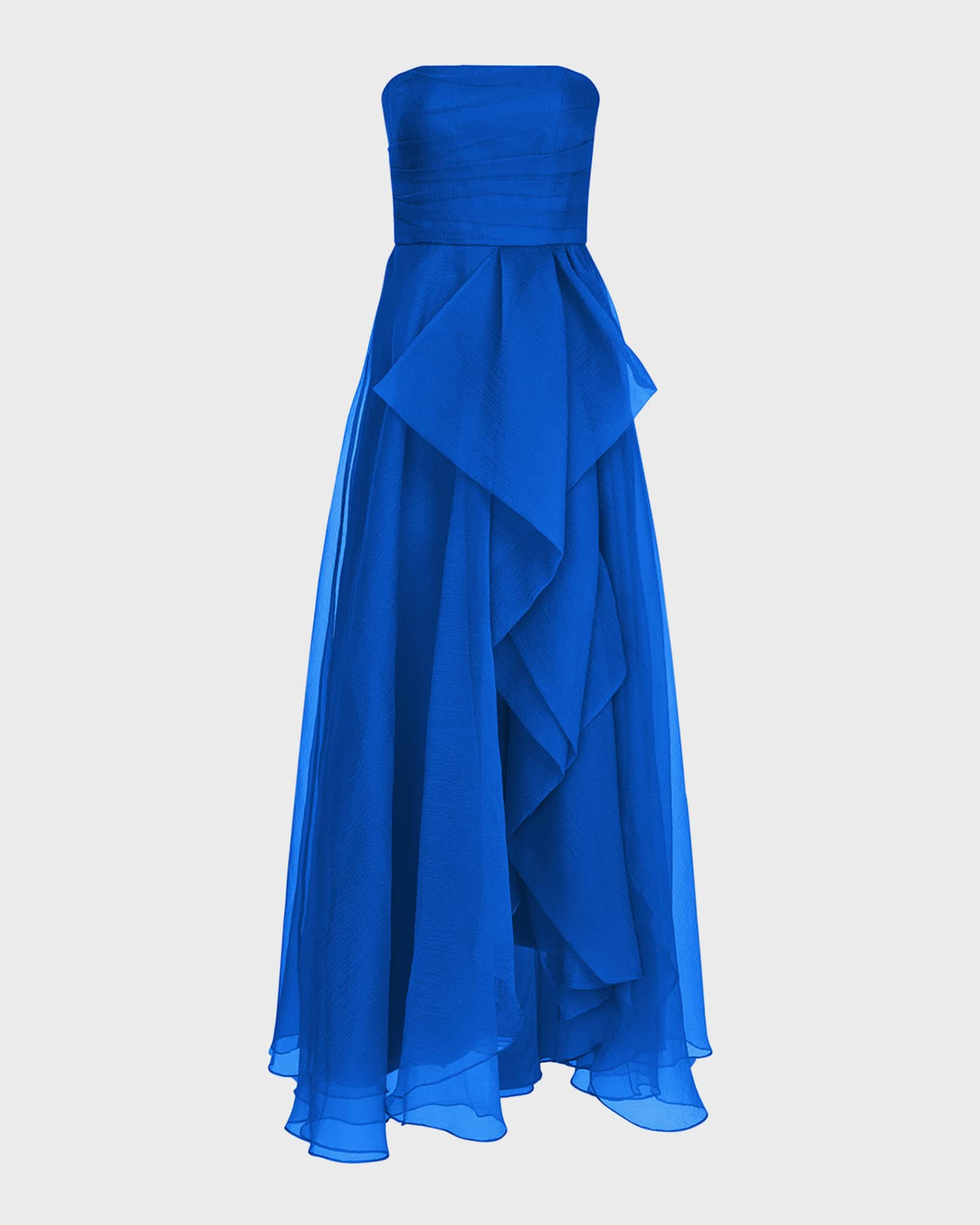 Theia Teresa Draped Strapless Gown | Neiman Marcus