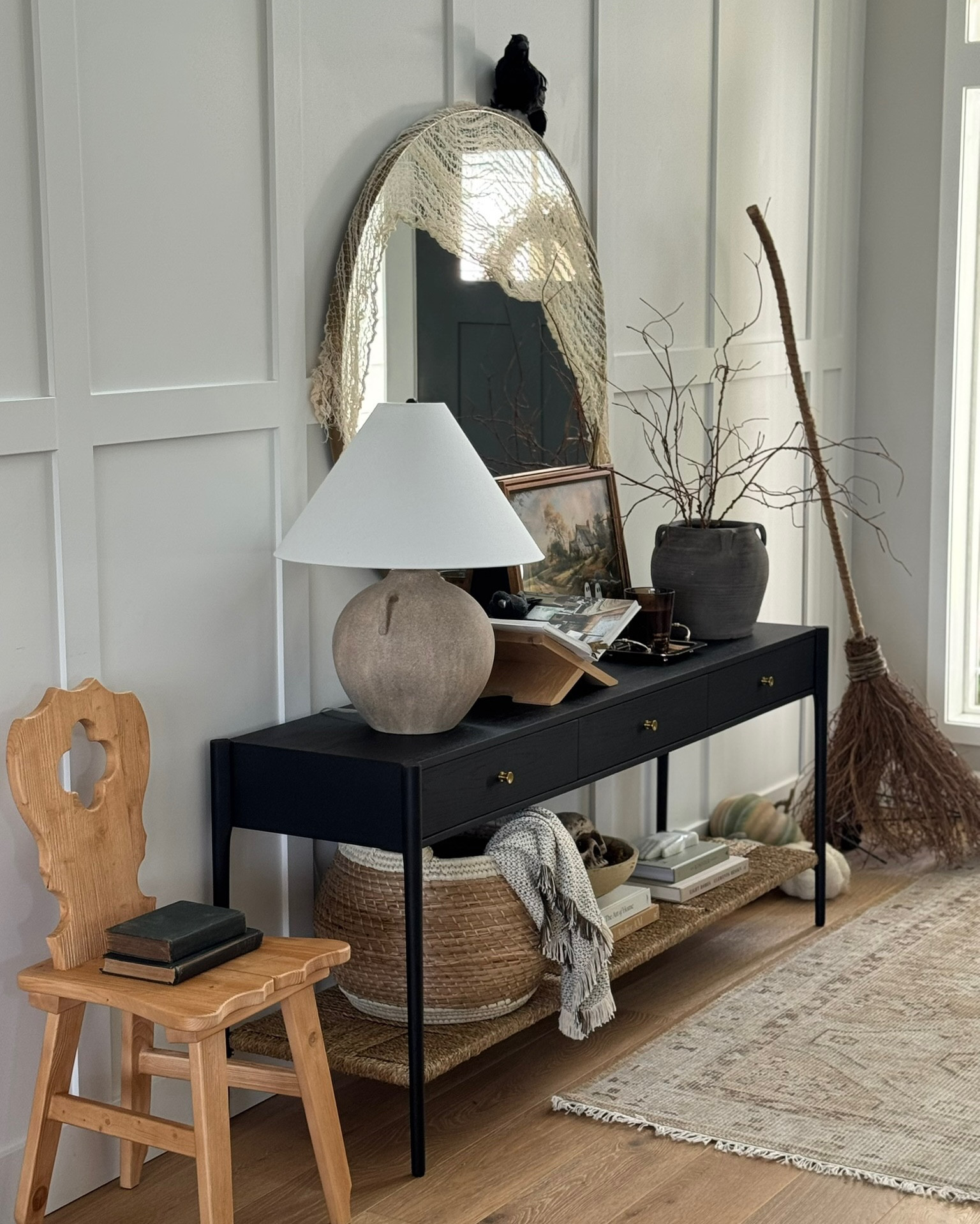It’s here! My new console table from McGee & Co. is here and I couldn’t love it more. The black contrast paired with the functional drawers and woven shelf is stunning. I love how it looks styled for the fall and Halloween, and I can’t wait to continue styling it for all the seasons. 

#LTKStyleTip #LTKSeasonal #LTKHome