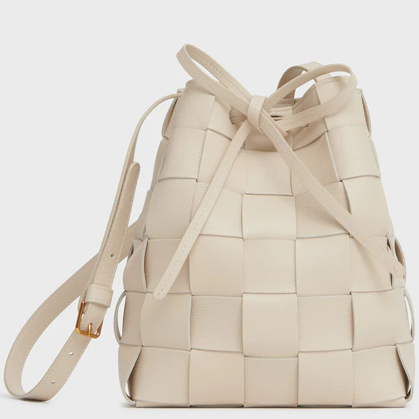 Upcycled Woven Mini Bucket Bag | MANSUR GAVRIEL