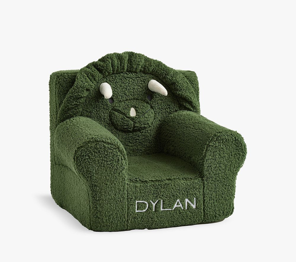 Anywhere Chair®, Sherpa Critter Triceratops Slipcover Only | Pottery Barn Kids