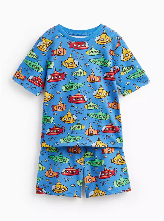 Buy Blue Transport Submarine Print Shortie Pyjamas  4-5 years | Pyjamas | Tu | Tu Clothing