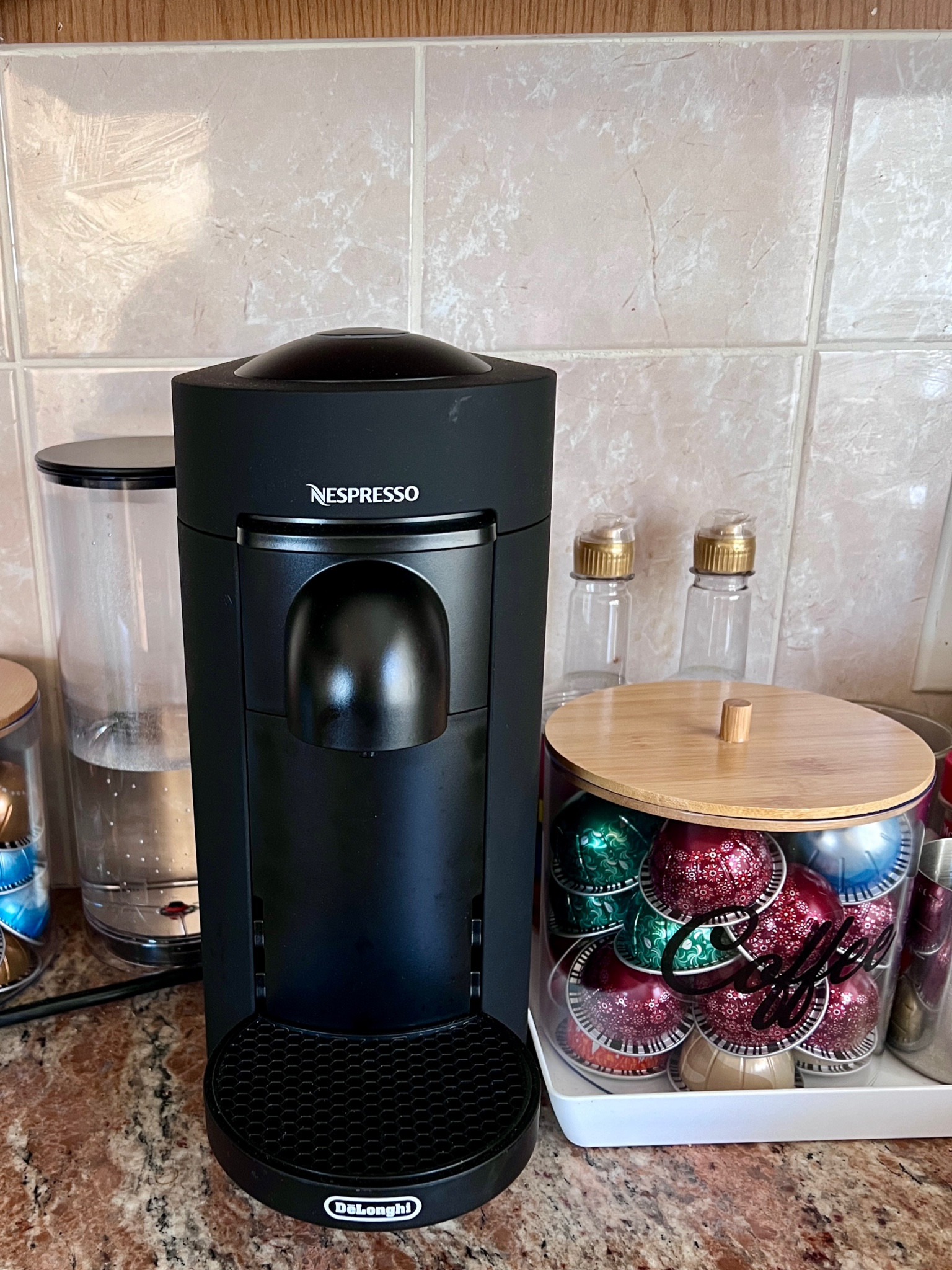 Nespresso coffee station set up ☕️ I love these coffee pod holders and the Nespresso Vertuo is on sale so perfect as a holiday gift for all the coffee lovers in your life! 

#LTKGiftGuide #LTKHoliday #LTKhome