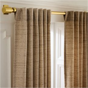 Astor Faux Silk Texture Curtain | West Elm (US)