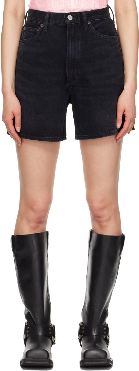 Black Stella Denim Shorts | SSENSE